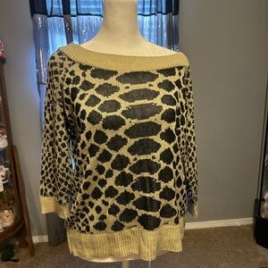 Chic Off-Shoulder Leopard Sweater
